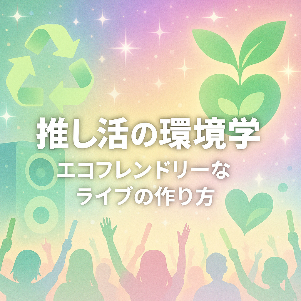 推し活の環境学：エコフレンドリーなライブの作り方
